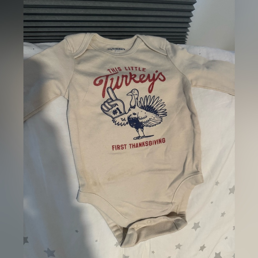 Thanksgiving long sleeve onesie